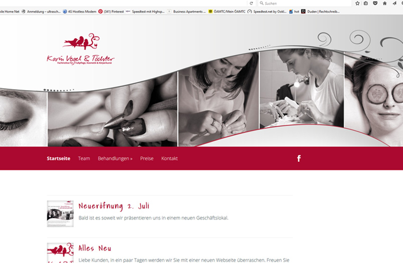Fusspflegeinstitut Website